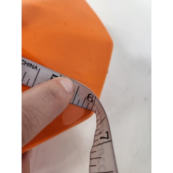 Vintage California Pottery USA Orange Ceramic Serving Bowl Candy Dish Lidded - Picture 10 of 10